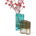 Vertikalt mönster Hydroponic Decorative Glass Vase